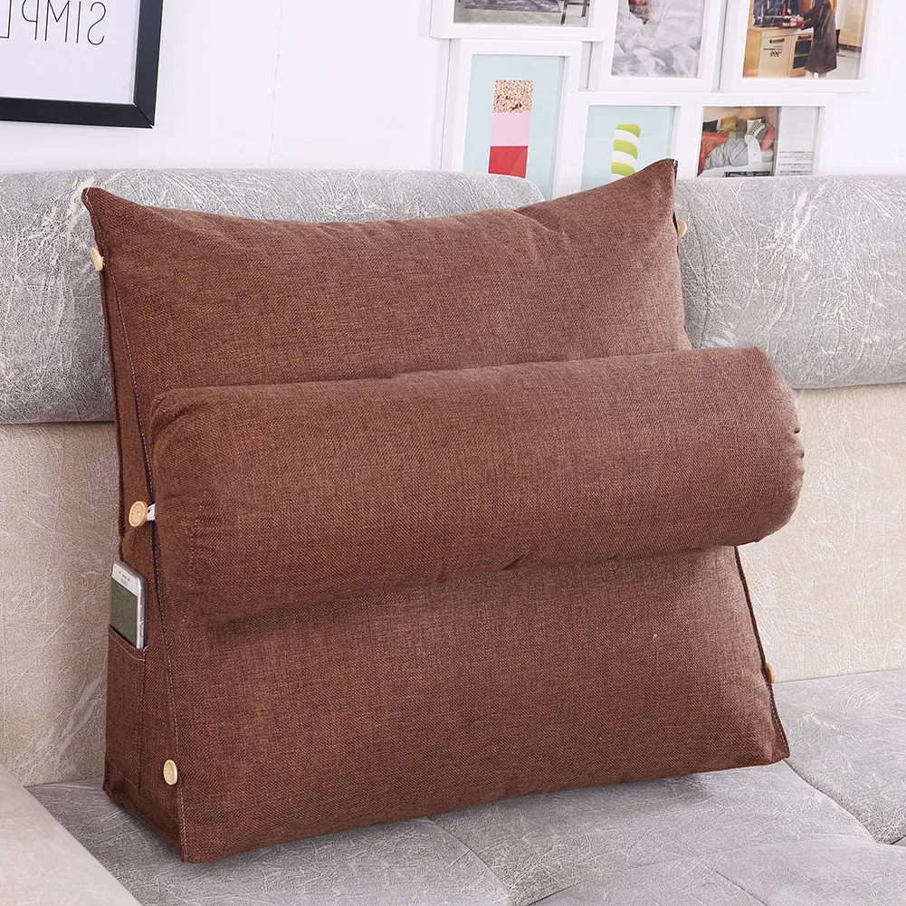 

Johnear Lumbar support cushion wedge back rest pillows bolster reading pillow backrest headboard comfortable triangular
