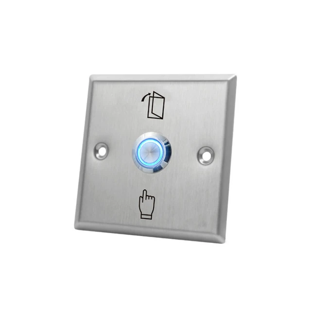 NC/NO/COM Metal Stainless Door Exit Switch Release LED Light Push Button Offering Reliable Operation and Visibility Ideal Access 5