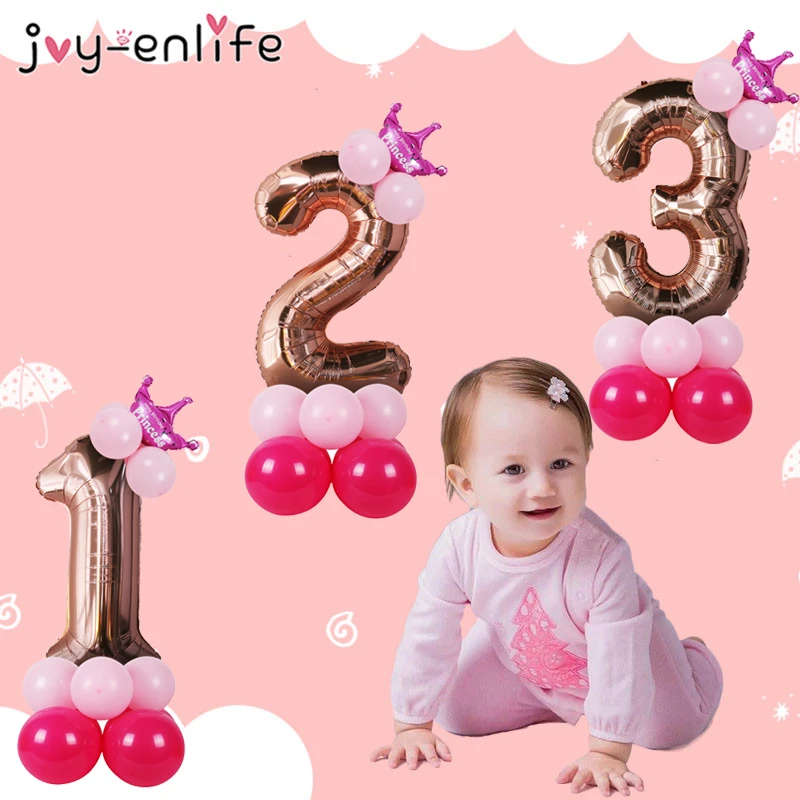 rose gold balloons baby shower