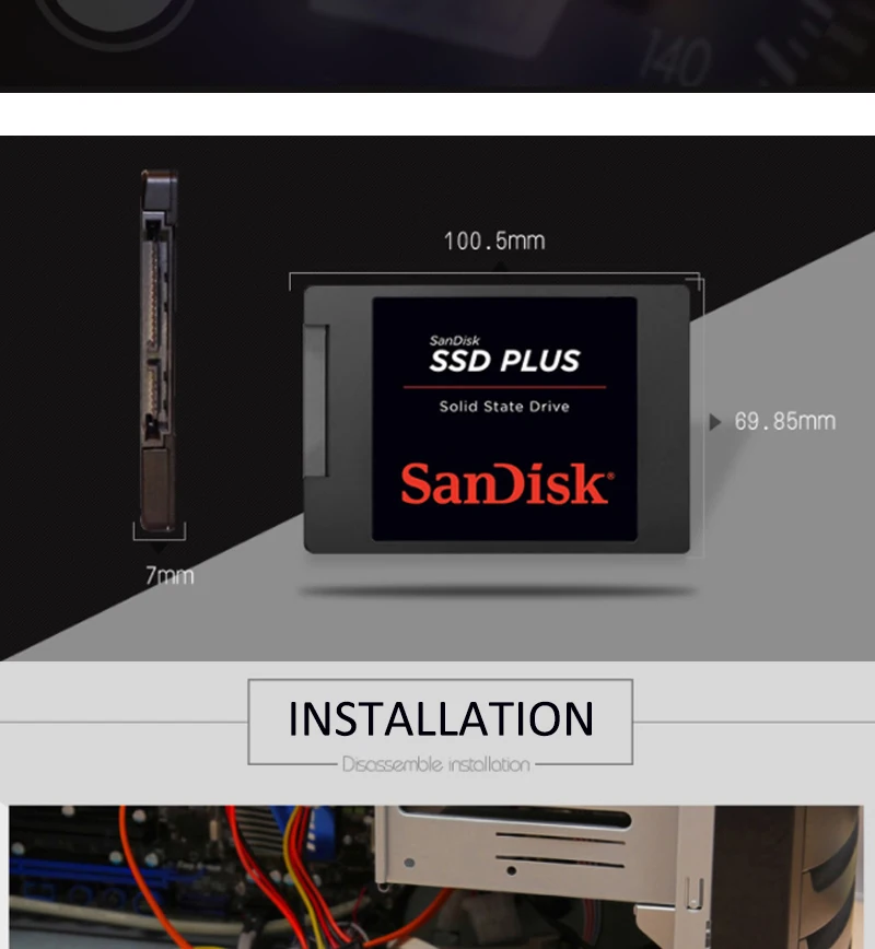 Sandisk SSD 120GB 240GB 480GB SATA III Plus HDD Внутренний твердотельный накопитель для ноутбука