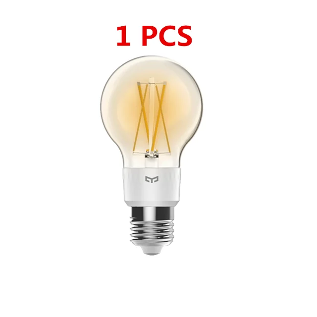 1 PCS Xiaomi Yeelight Smart E27 светодиодный лампочка накаливания Регулируемая яркость энергосберегающая умная лампочка для Mijia APP Apple Homekit - Color: 1 PCS
