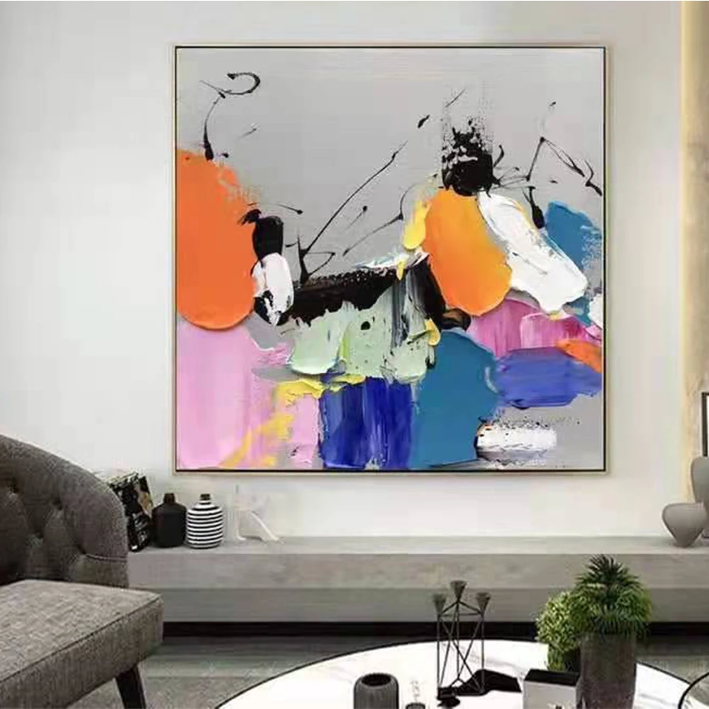 Modern Abstract Oil Painting On Canvas Hand Painted Wall Art