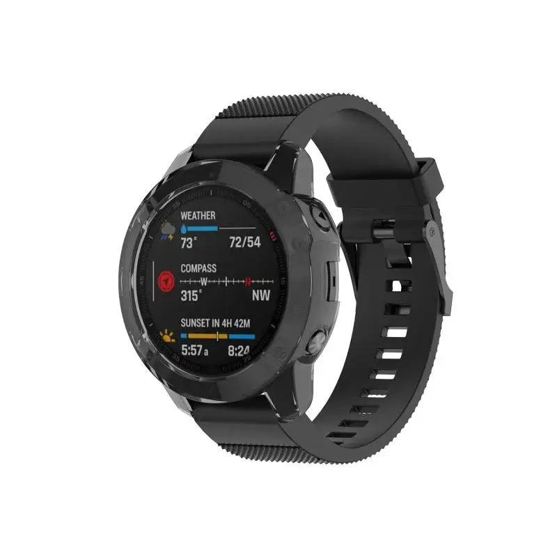 Для Garmin Fenix 6 6S 6X мягкий кристально чистый ТПУ защитный чехол рамка аксессуары для смарт часов Fenix6 Fenix6X оболочка