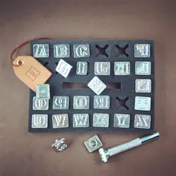 1 Набор DIY печать для кожи инструмент печатающий инструмент штамповка Алфавит буквы номер кожаный инструмент