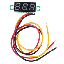 DC 0-100V 3 fils Mini jauge tension mètre voltmètre LED affichage panneau numérique voltmètre mètre détecteur moniteur outils 0.28 pouces