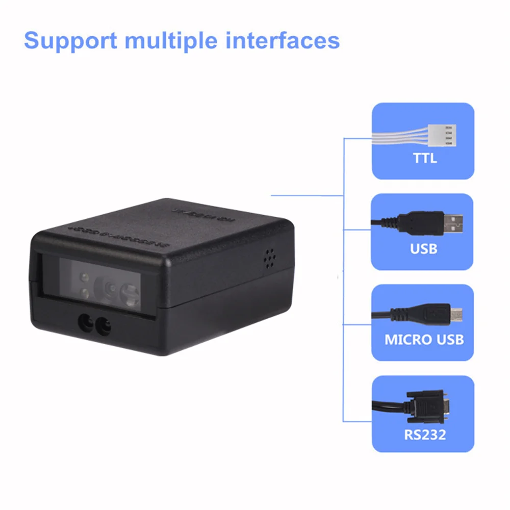 Barcode Scanner Module Engine Wired Embedded 1D 2D QR Bar Code Reader Module for Kiosk RS232 USB Interface for Warehouse Shop