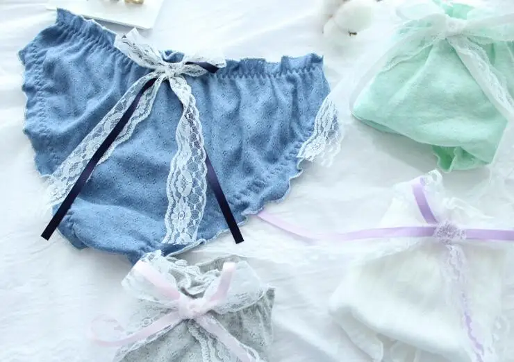 100% Real PhotoPlus Size Big 3L 5L 7L Lovely Cute Lolita Kawaii Bow High Rise Cotton Panties Un derwear Brief 620 | Женская одежда