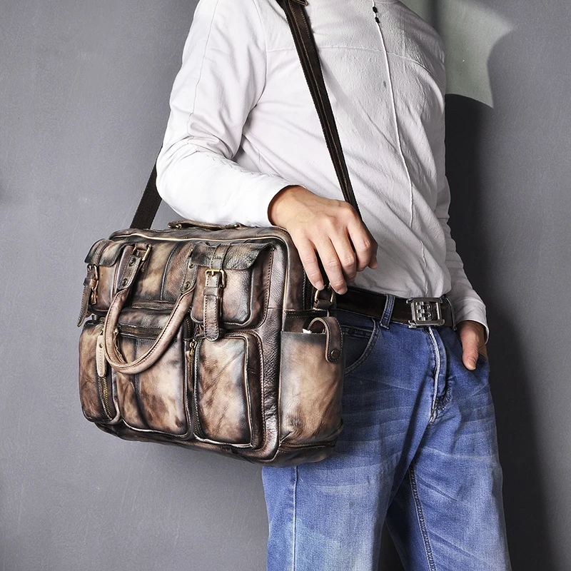 Majestic demeanor Модный повседневный портфель ручной работы, сумка-портфель, дизайнерская сумка для ноутбука, чехол для документов, дорожная сумка 3061