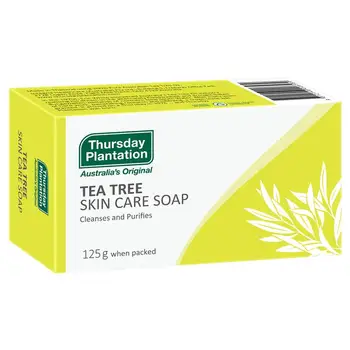 

Australia Thursday Plantation Tea Tree Oil Soap Cleanses Purify Skin Remove Build Up Oil Dirt Antibacterial Acne Face Cleansing