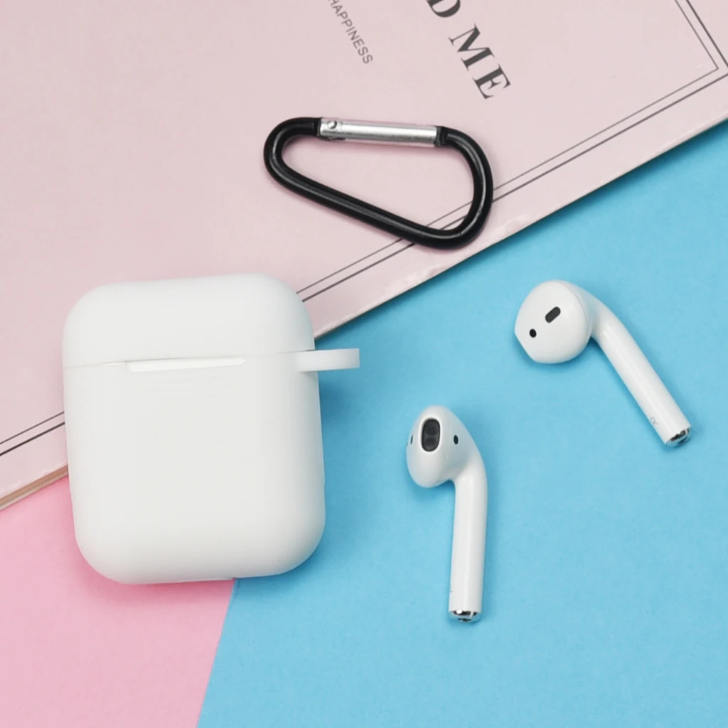 Full Protective Case Cover For Portable Silicone Skin with Keychain Cover for Apple Earphone Charging Case 2019 New High Quality