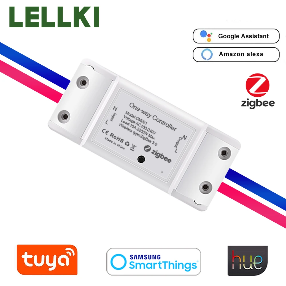 

Tuya Zigbee Light Switch Controller Smart Home DIY Button Switch Timer Remote Control Hue Smartthings Alexa 10A