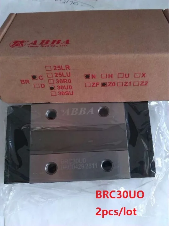 

Оригинальный блок слайдера Taiwan ABBA BRC30UO BRS30B 2 шт./лот, направляющий подшипник для ЧПУ маршрутизатора 3D принтера