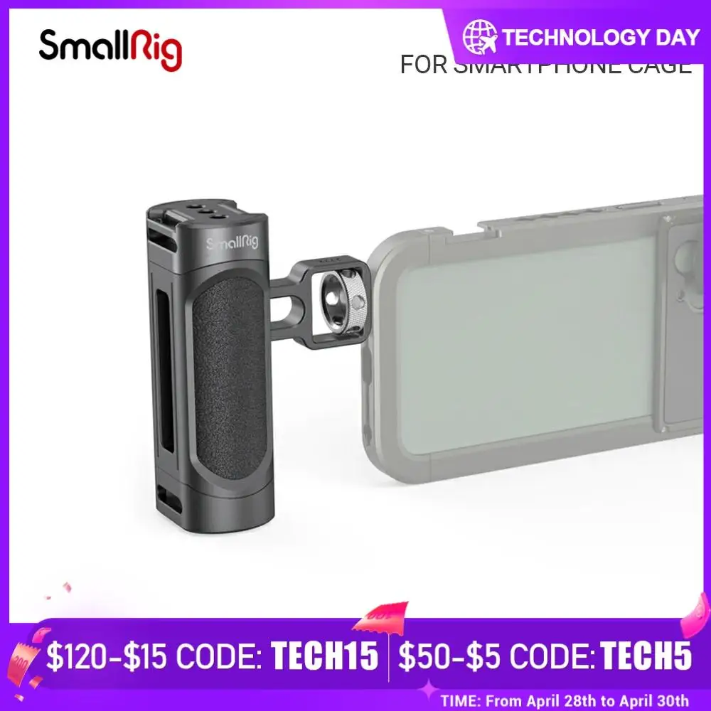 SmallRig-MANGO lateral ligero para jaula de teléfono inteligente, agujeros de rosca de 1/4 pulgadas y accesorios de llave integrada, aparejo artesanal, 2772
