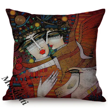 Ancient Rome Beautiful Woman Portrait Sexy Abstract Oil Painting Art Home Decoration Cushion Cover Linen Sofa Throw Pillow Cover M135-9