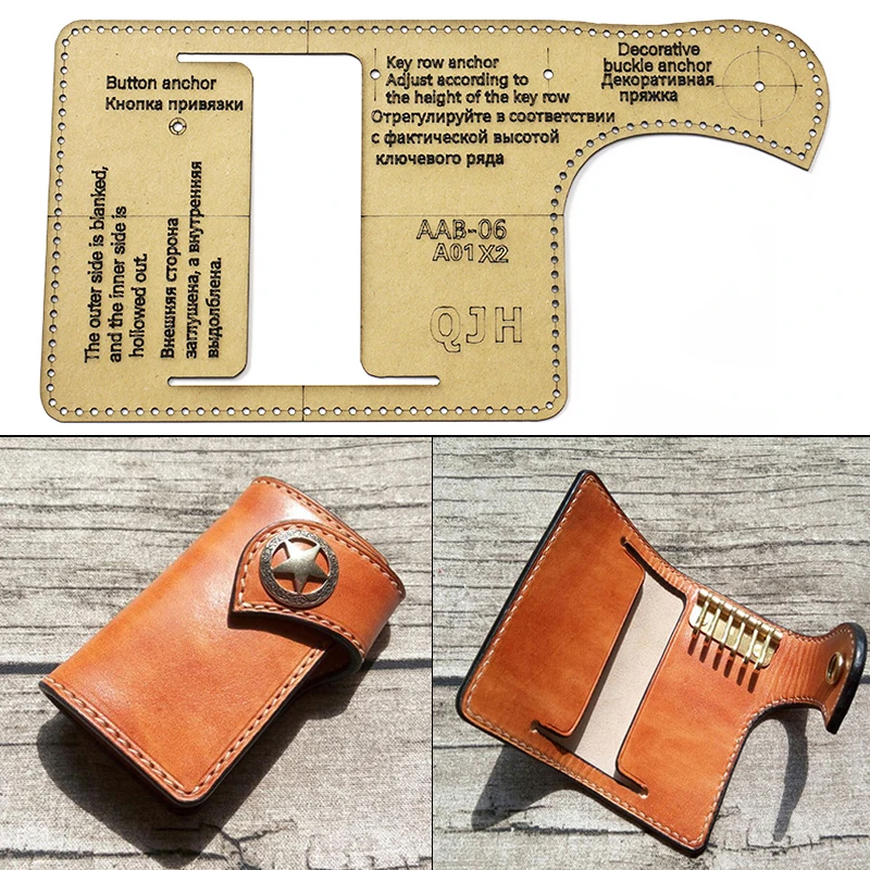 Estuche para llaves plantilla acrílica de bolsa para tarjetas bancarias, patrón papel Kraft, herramienta de de artesanía de cuero, suministros hechos a mano - AliExpress Hogar y jardín