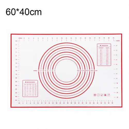 60x40cm Силиконовые коврики для выпечки лист тесто для пиццы антипригарный держатель для кондитерских изделий Кухонные гаджеты Инструменты для приготовления пищи посуда Аксессуары для выпечки - Цвет: 60x40cm