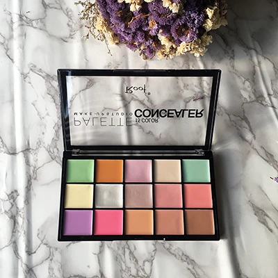 No.2 Makeup Pallete Face Concealer Camouflage Cream 15 Colors Contour Palette Professional Camouflage Concealer Pressed Powder - Цвет: No.2
