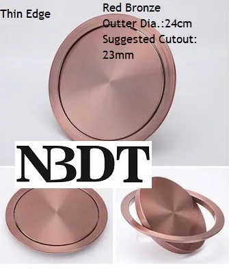24CM Red Thin Нержавеющая Сталь утопленный баланс качели откидная крышка мусорное ведро мусор желоб втулка кухонная столешница бронза красное золото - Цвет: 24CM Red Thin
