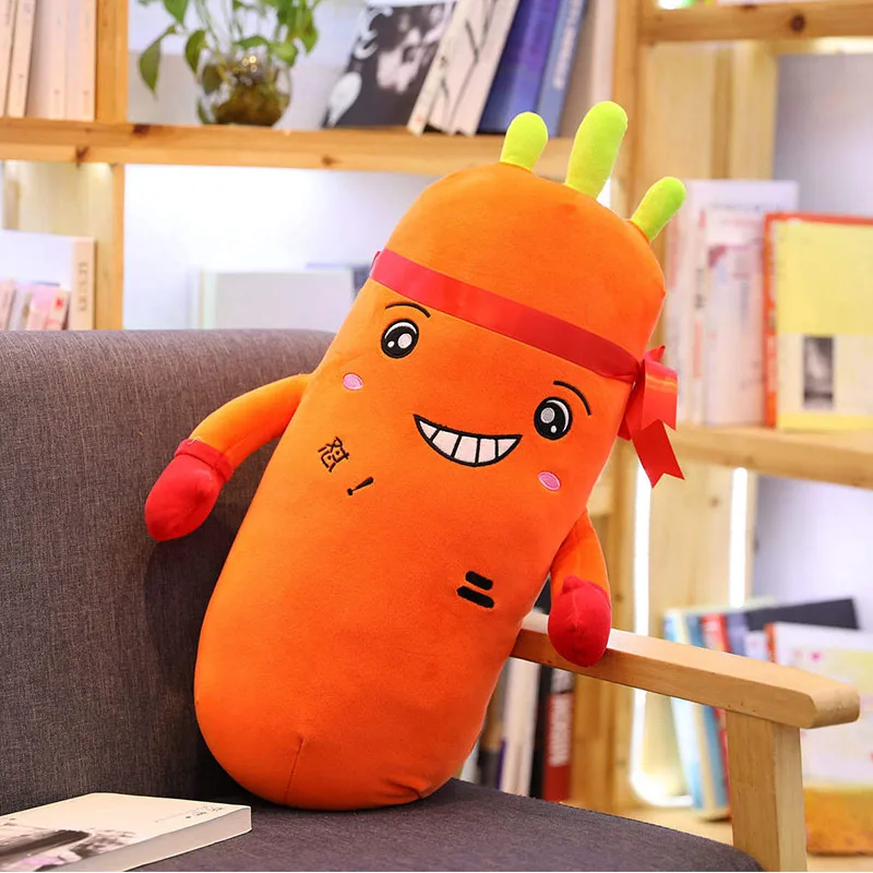 New 4 Styles Cartoon Carrot Boxer Plush toy Cute Creative Vegetable Carrot Pillow Dolls Stuffed Soft Toys for Children Gift - Цвет: cool