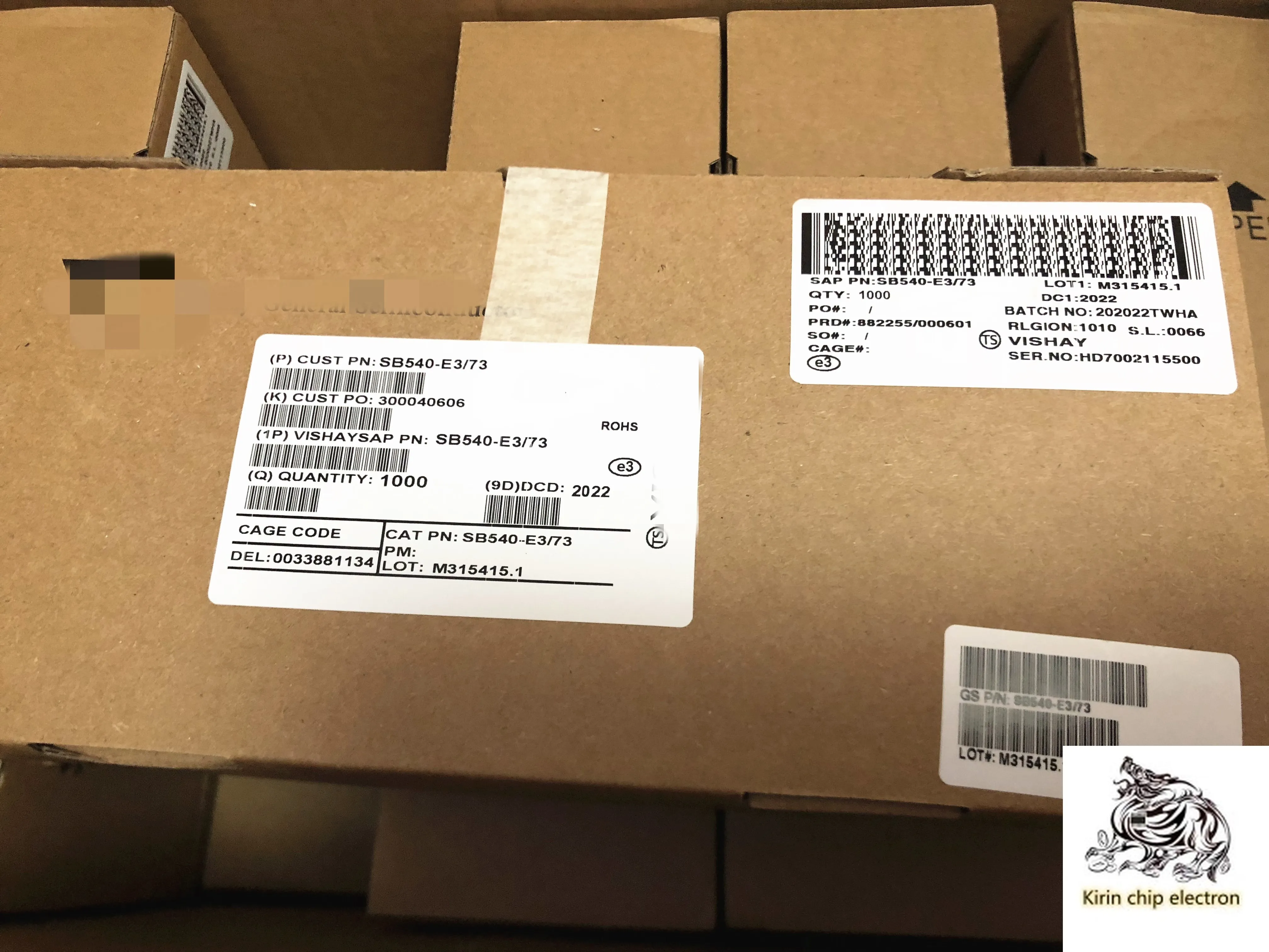 1000 шт./лот Новый sr540 SB540 sb540-e3 / 73 встроенный диод Шоттки DO-27 5A 40V |