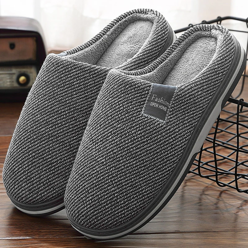 How nice bed Hates 2022 Men's Slippers Memory Foam Slippers For Home 2021 Winter Non Slip Male  House Shoes Stripe Unisex Indoor Plus Size 36-45 - Men's Slippers -  AliExpress