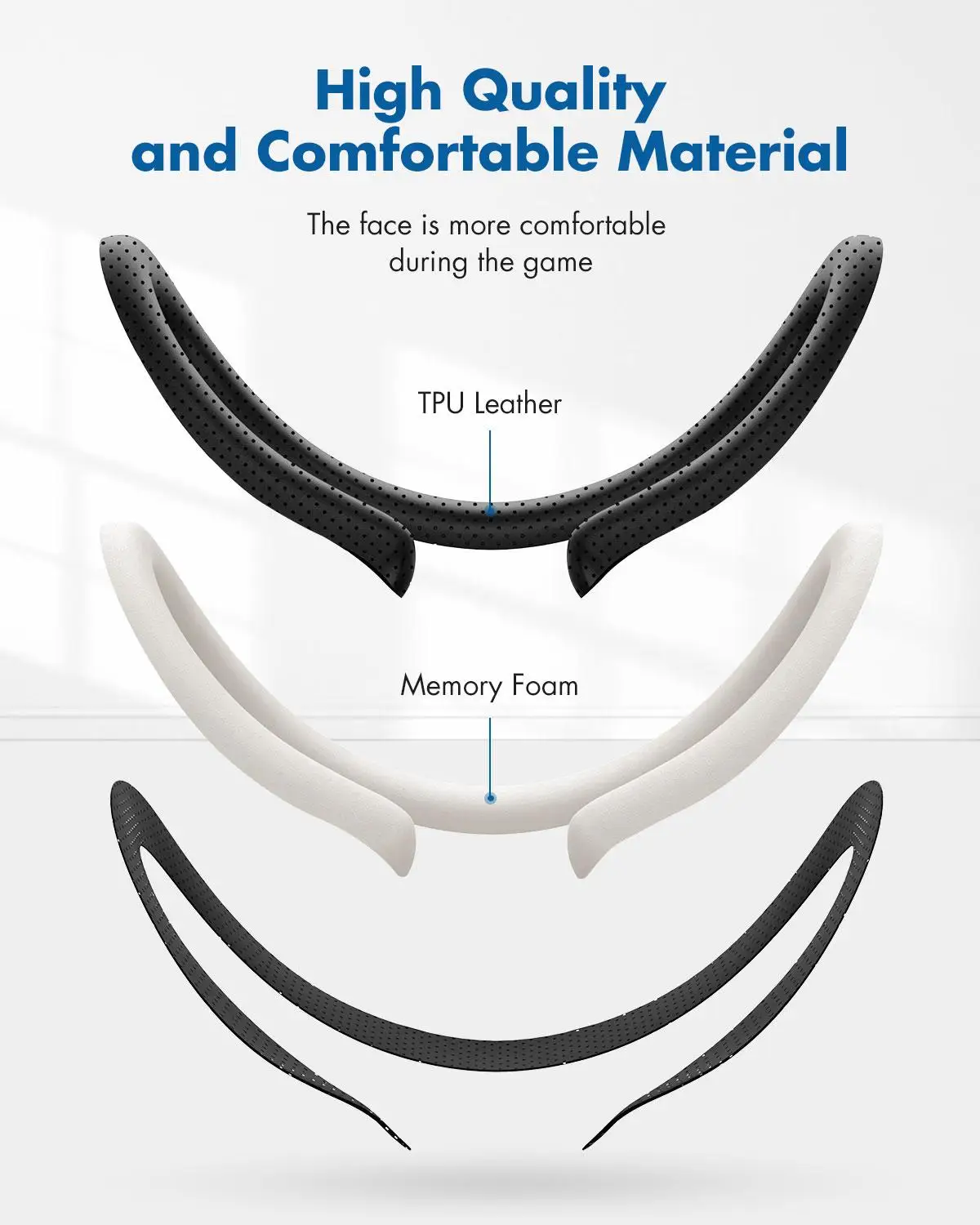 2 pcs PU Leather Anti-Dirt Sweat-Proof Foam Face Cover Pad for Valve Index Accessories KIWI design VR Facial Interface Bracket with Anti-Leakage Nose Pad 2 pcs PU Leather Anti-Dirt Sweat-Proof Foam Face Cover Pad for Valve Index Accessories KIWI design VR Facial Interface Bracket with Anti-Leakage Nose Pad