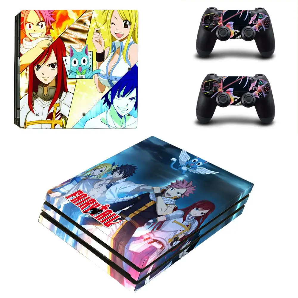 Fairy Tail PS4 Pro наклейка для кожи Play station 4 Pro Pegatinas PS 4 Pro наклейка s для игровой консоли и двух контроллеров - Цвет: YSP4P-3831