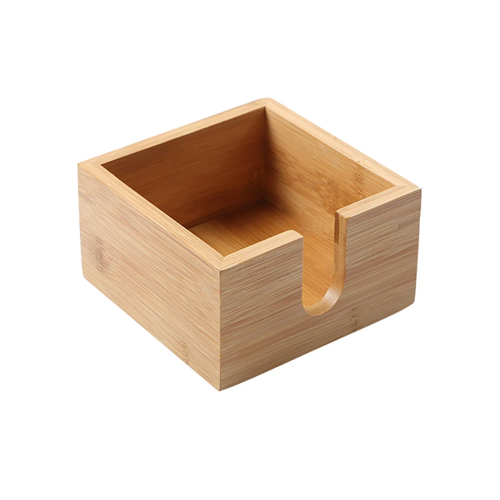 

Decoration Eco Friendly Kitchen Tissue Box Dispenser Office Household Countertop Bamboo Napkin Case Toothpick Container Storage