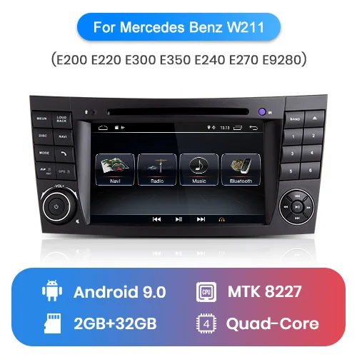 Junsun Android 9,0 DSP 4G+ 64G для Mercedes Benz E-class W211 E300 CLS/W219 автомобильный мультимедийный плеер радио gps DVD carplay FM RDS - Цвет: 2GB-32GB