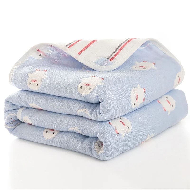 Cotton Blanket Baby Blanket Summer Baby Thin Quilt Newborn Comforter Baby Six-layer Gauze Bath Towel For Children