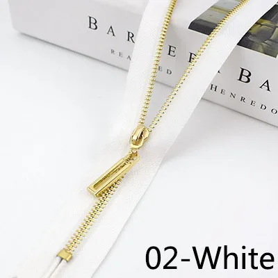 02-White Meetee 10/20 штук 20/30 см 3# металлическая молния с закрытым концом Автоматическая блокировка язычок молнии голова Декор DIY сумка кошелек швейной по индивидуальному заказу аксессуар - Цвет: 02-White