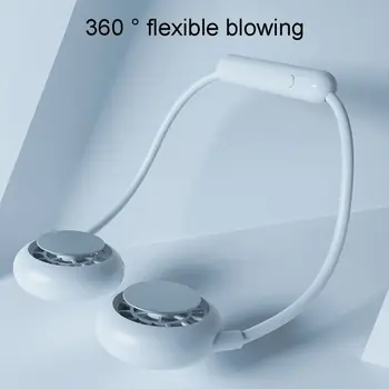 

1000mAh USB Charging Portable Hands-free Neck Fan Mini Sports Fan 3-speed Cooling Adjustable Home Hanging Neck Fan-black