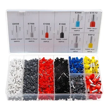 

1800PCS 0.5mm- 10.0mm Insulated Wire End Cord End Crimp terminal