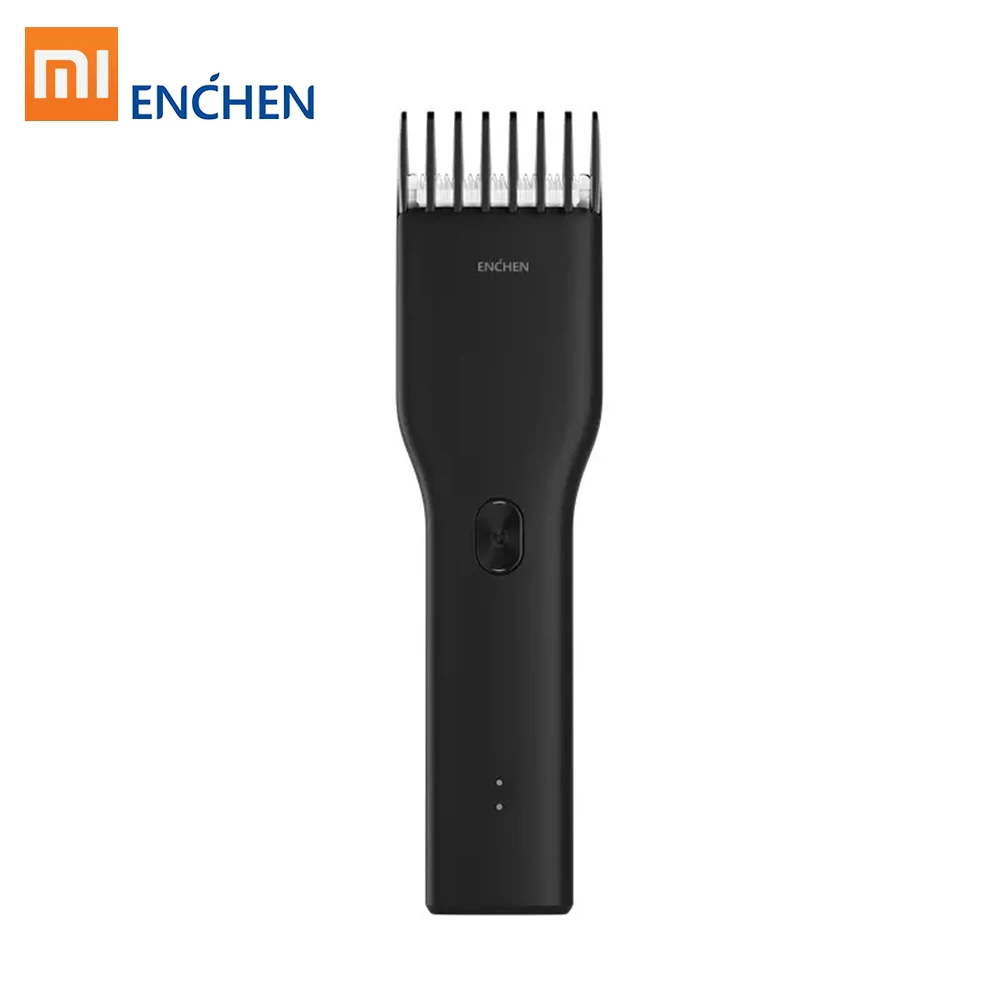 Xiaomi ENCHEN Boost USB электрическая машинка для стрижки волос 2 скорости Керамический Резак для волос быстрая зарядка триммер для волос для взрослых детей машинка для стрижки волос - Цвет: Черный