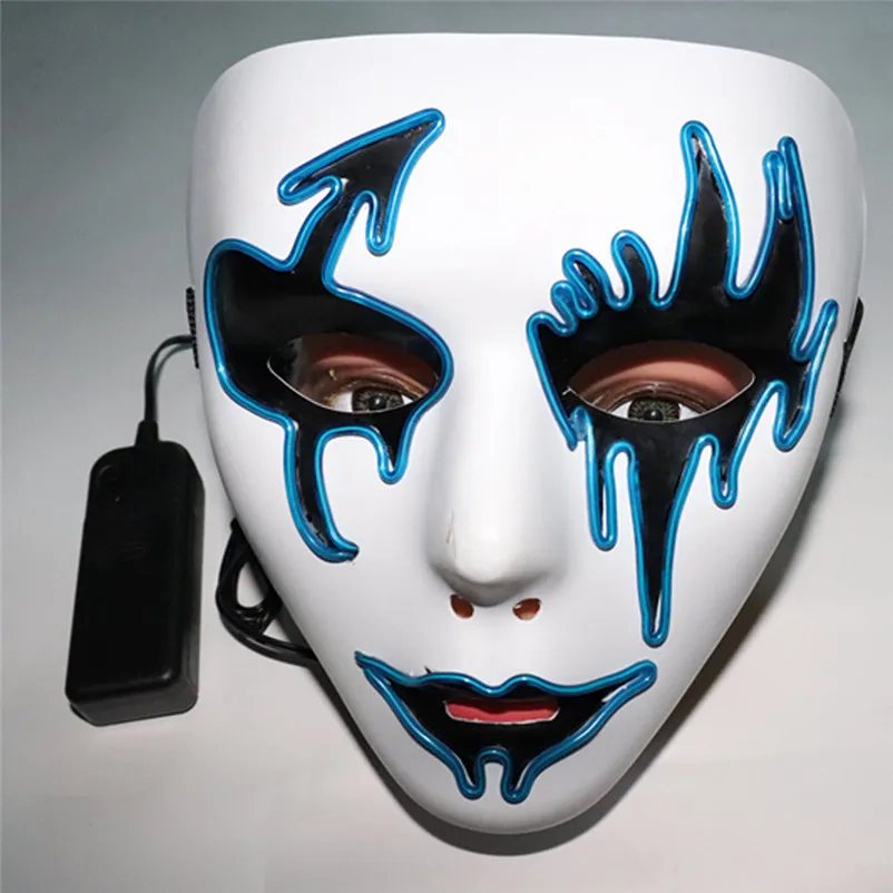 Mask halloween Party Sound Reactive LED Mask Dance Rave Light Up Adjustable Mask Rave Adults maskeren dropshipping S18#N (7)