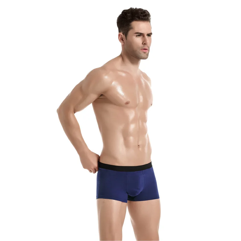 10PCS Men's Panties Underpants Man Boxer Mens Underwear Cotton Breathable  Solid Underpants Comfortable Plus Size Shorts 4