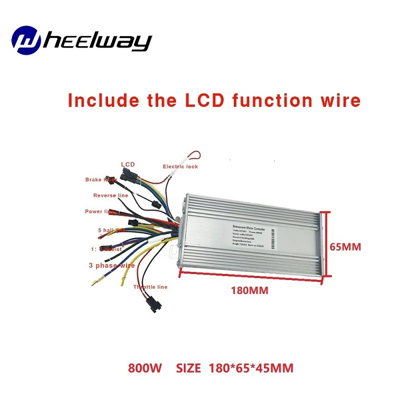 36 V/48 V 800W 1000W MOFSET бесщеточный контроллер BLDC контроллер электронной велосипед Скутер регулятор вентильного двигателя - Цвет: 800W with LCD
