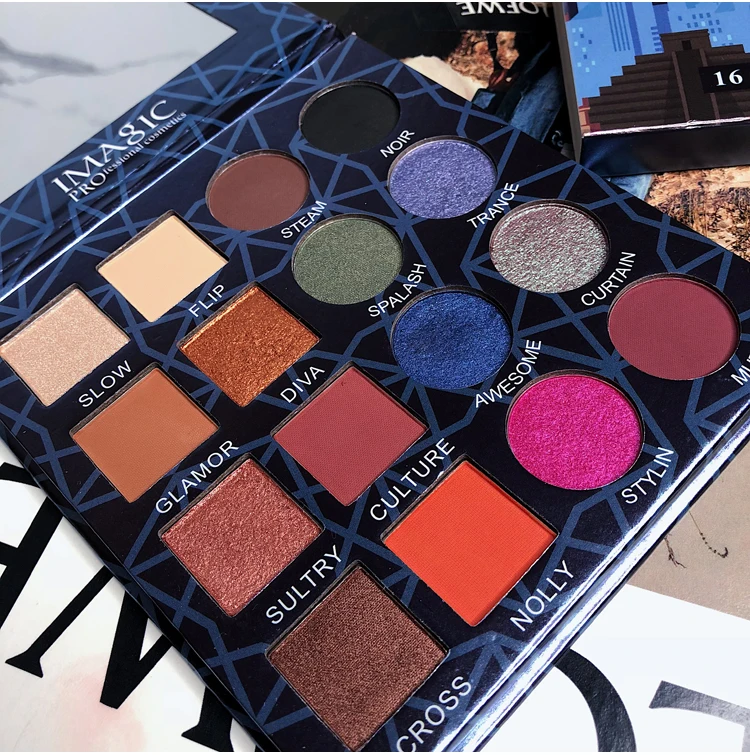 

16 Colors Eyeshadow Palette Makeup Eye shadow Pallete Matte Shimmer Glitter Pigmented Smoky Cosmetic Makeup Eyeshadow Palette