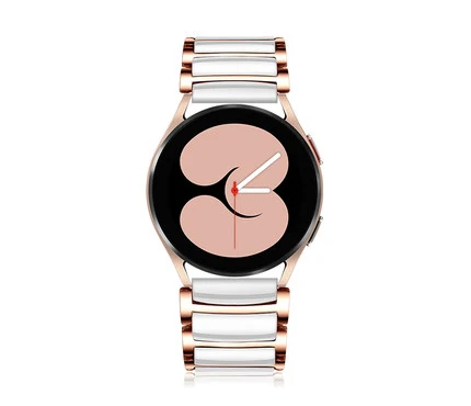 Elegant Ceramic & Stainless Steel Watchband Bracelet - Premium Metal Strap 40mm/44mm