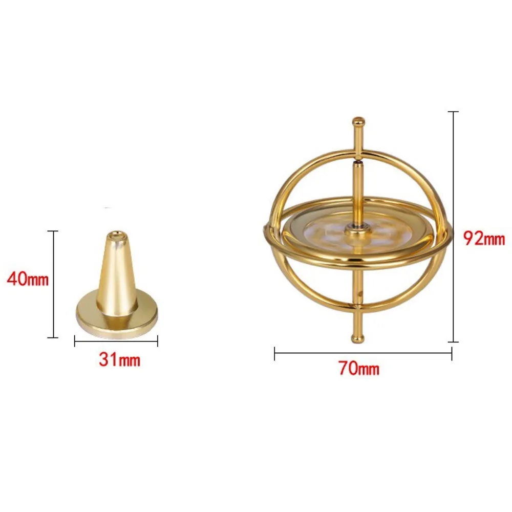 Creative Scientific Educational Metal Finger Gyroscope Gyro Top Pressure Relieve Classic Toy Traditional Learning Toy For Kids (2)