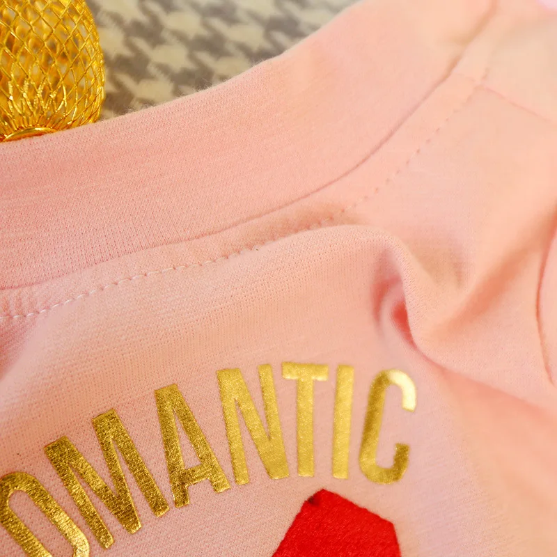 Abrrlo одежда для домашних животных, собак, сердце с бриллиантовым принтом, комбинезон для щенка для собак, пальто для чихуахуа, йоркширских собак, осенняя зимняя теплая одежда