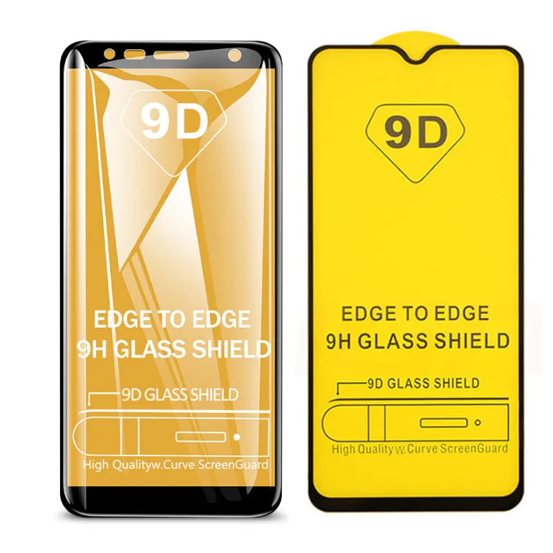 

9D Screen Protector for Samsung Galaxy A7 2018 A6 A8 Plus 2018 A 7 8 9 6 A9 2018 Tempered Glass film Full Cover Protective Glass