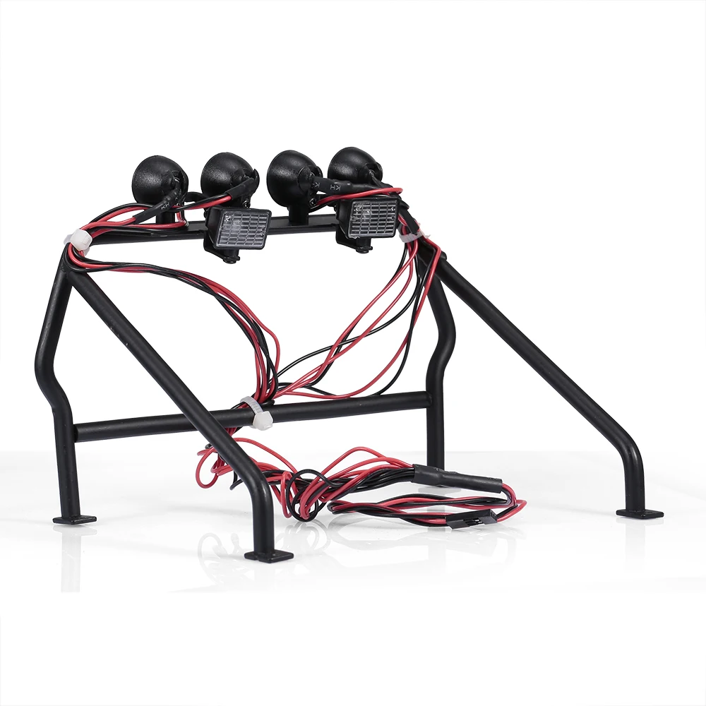 Металлическая рулонная клетка ковш с 6 светодиодный ными лампами для 1/10 Rc4wd Tamiya
