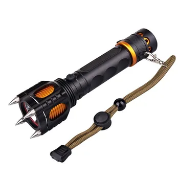

rechargeable outdoors security equipment Self-defense multifunctional anti-rape self-defense tactical flashlight LED