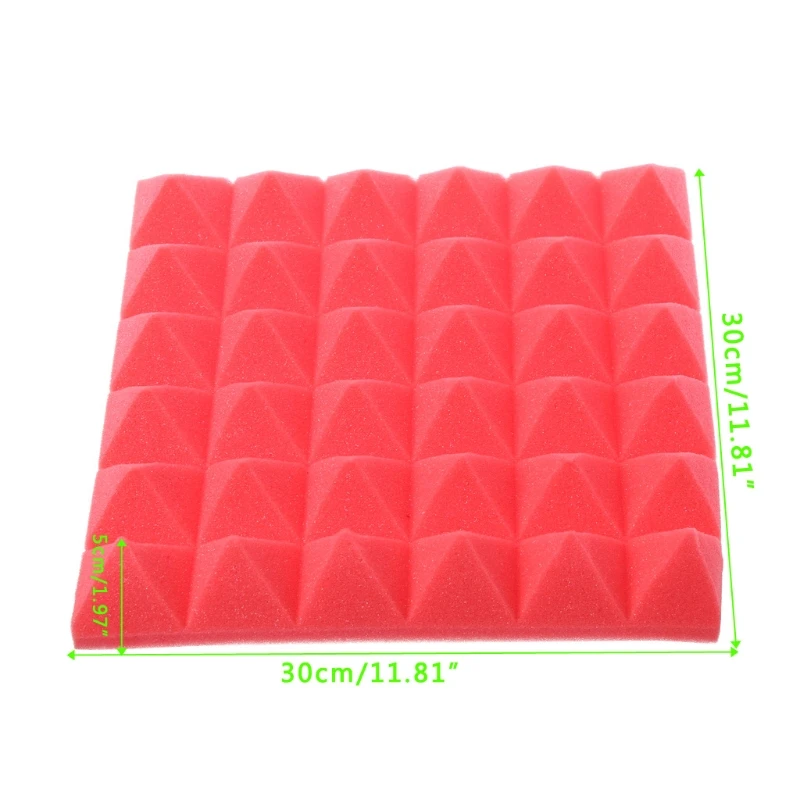 

30x30x5cm Soundproofing Foam Acoustic Sound Treatment Absorption Wedge Tile