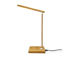 Best price touch control bamboo led lamp QI fast charging stand WD102 wireless  promotional