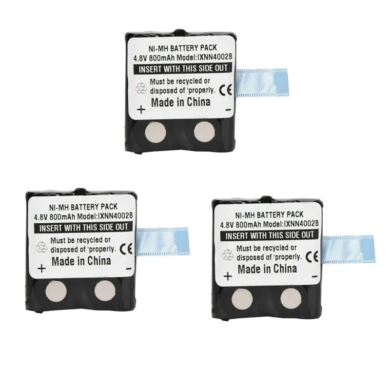 

3PCS IXNN4002B 800mAh NI-MH Battery For MOTOROLA TLKR T80 T80Ex XTR446 PMNN4426 XT180 XTK446 TLKR T61 T81 T5 T6 T7 T8 T50 T60