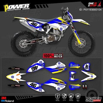 

PowerZone Custom Team Graphics Decals 3M Stickers Kit For Husqvarna Sticker Decal 2014-15 TC FC 2015-16 FE TE 125 to 450cc 04
