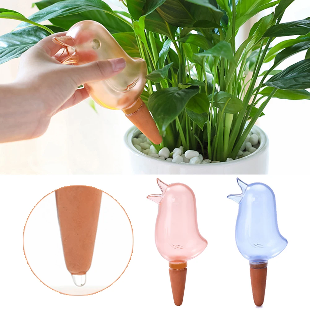Bird Shape Self Plant Watering Stakes Auto Flowers Irrigation System D0M9 