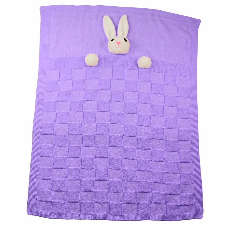 Одеяльца для новорожденных Зима и осень супер мягкий кролик вязание детское одеяло забавные пеленки обертывание детские постельные